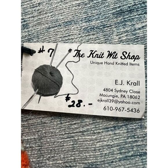 Handmade Orange Multi Color Knit Handbag - Picture 5 of 6